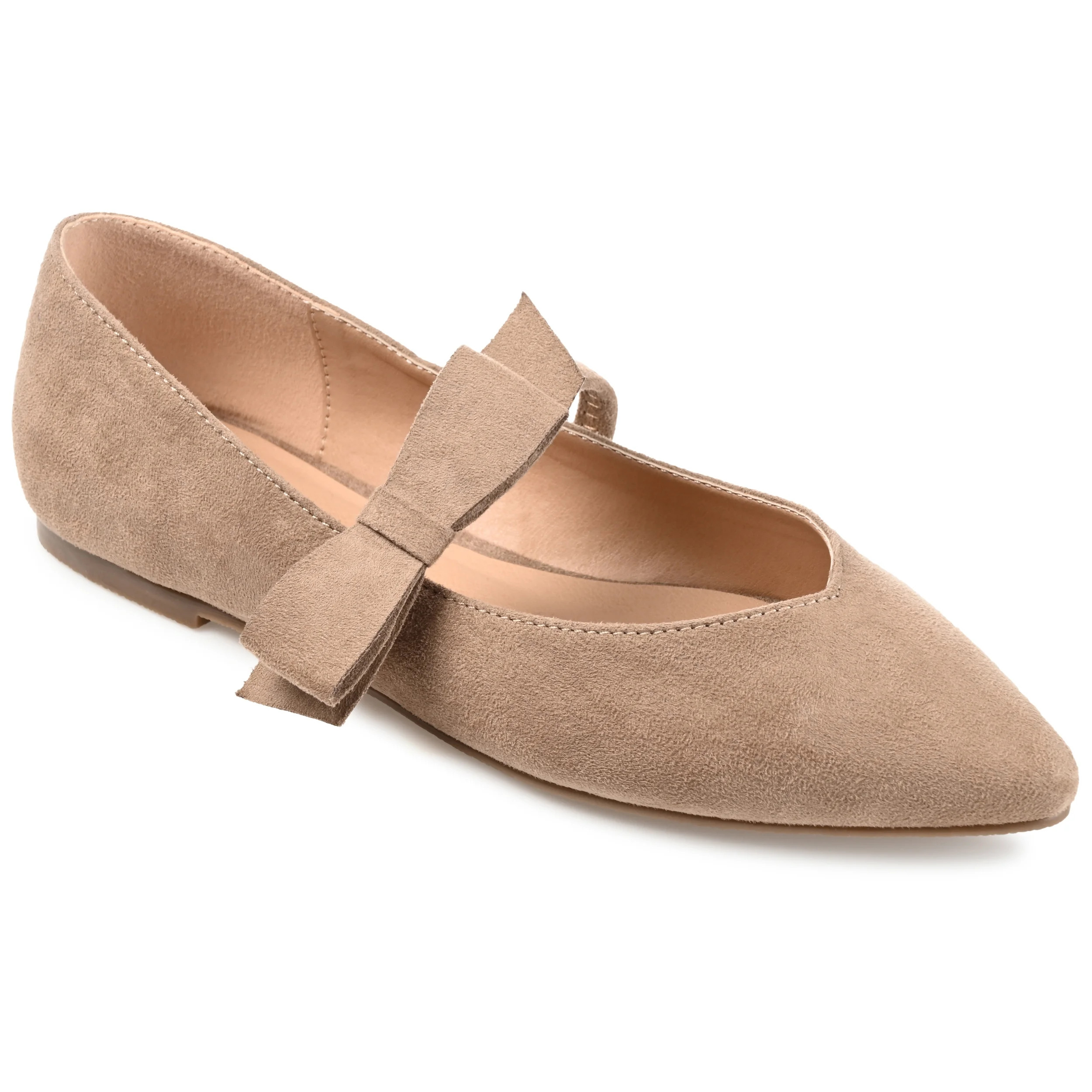 Journee Collection Womens Aizlynn Ballet Pointed Toe Slip On Flats - Walmart.com | Walmart (US)
