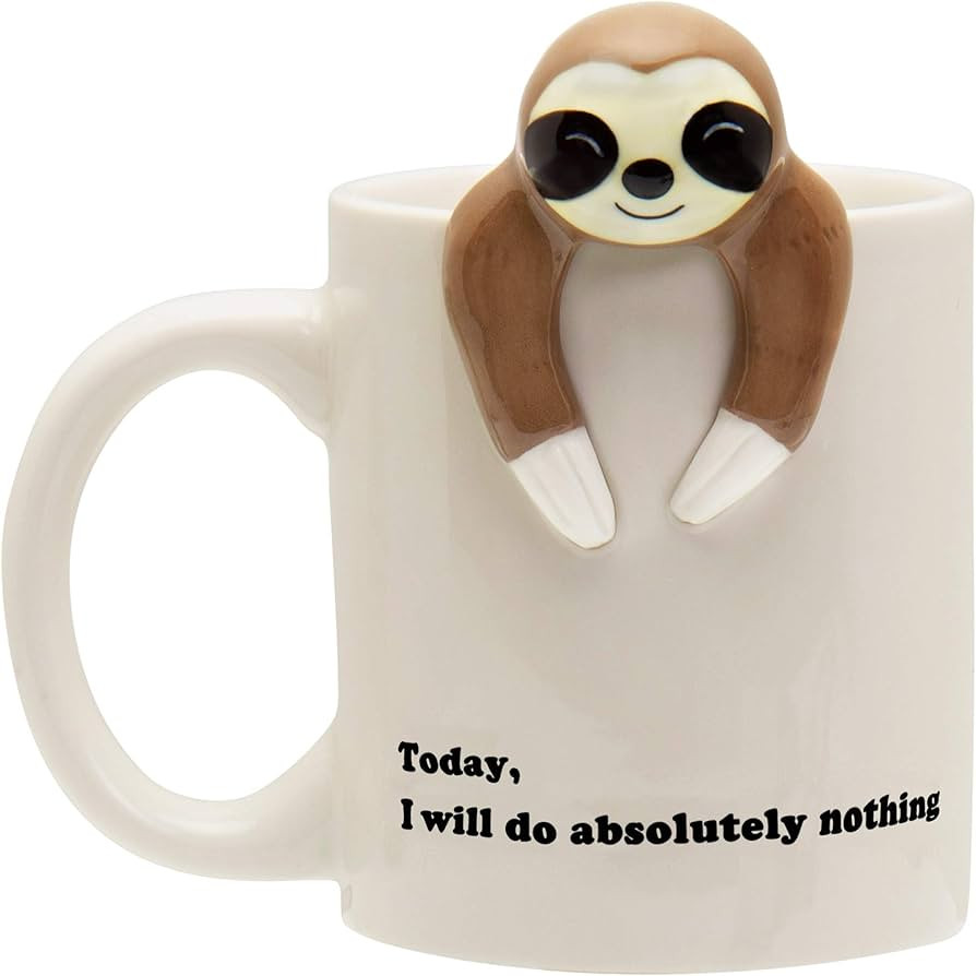 Decodyne Funny Sloth Coffee Mug - Cute Sloth Gifts For Women and Men - White Elephant Gifts for W... | Amazon (US)