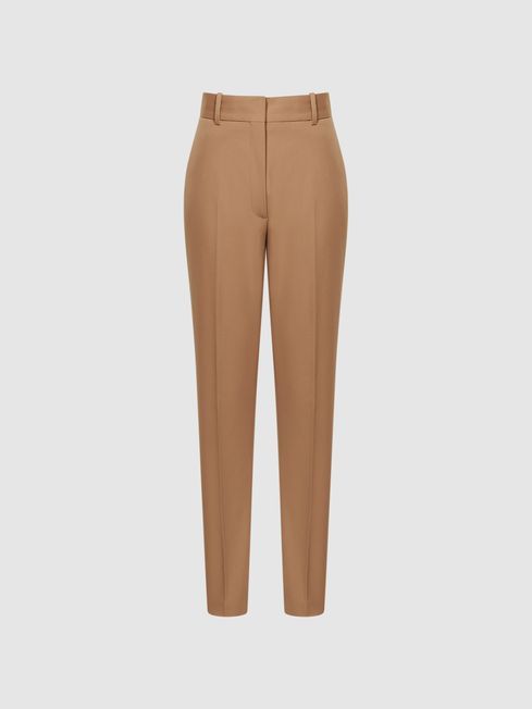 Reiss Camel Mara Slim Leg Tailored Trousers | Reiss (UK)