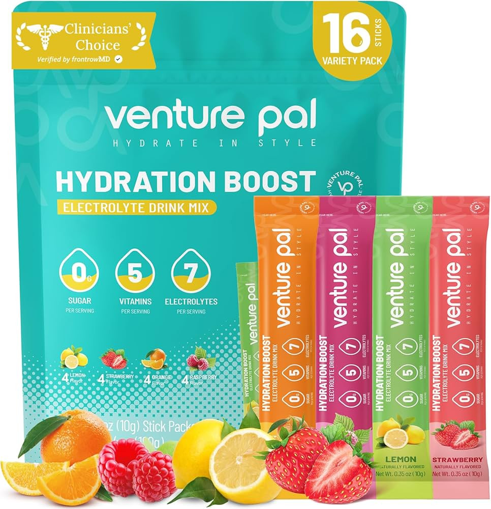 Venture Pal Sugar Free Electrolytes Powder Packets - Liquid Daily IV Hydration Packets | Instantl... | Amazon (US)