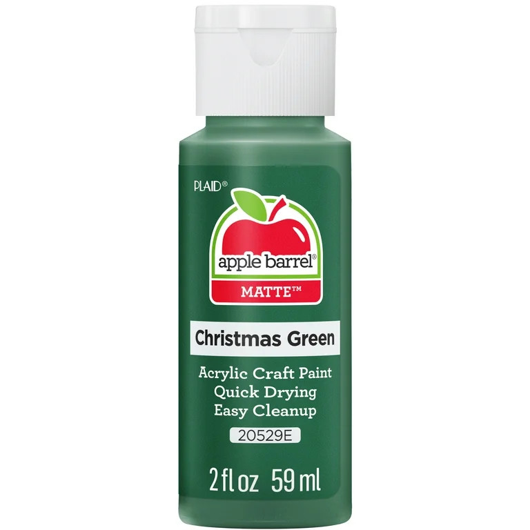 Apple Barrel 20529EX Acrylic Craft Paint, Matte Finish, Christmas Green, 2 fl oz | Walmart (US)