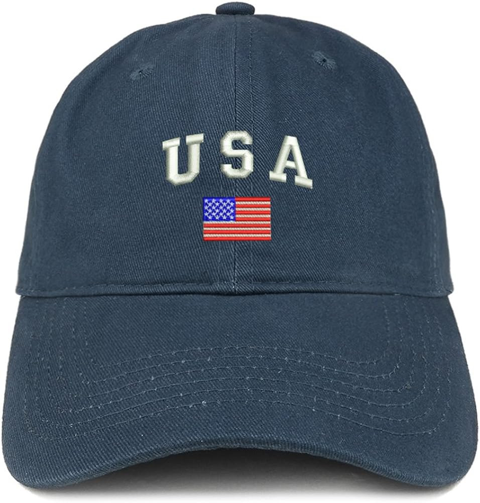 Trendy Apparel Shop American Flag and USA Embroidered Dad Hat Patriotic Cap | Amazon (US)
