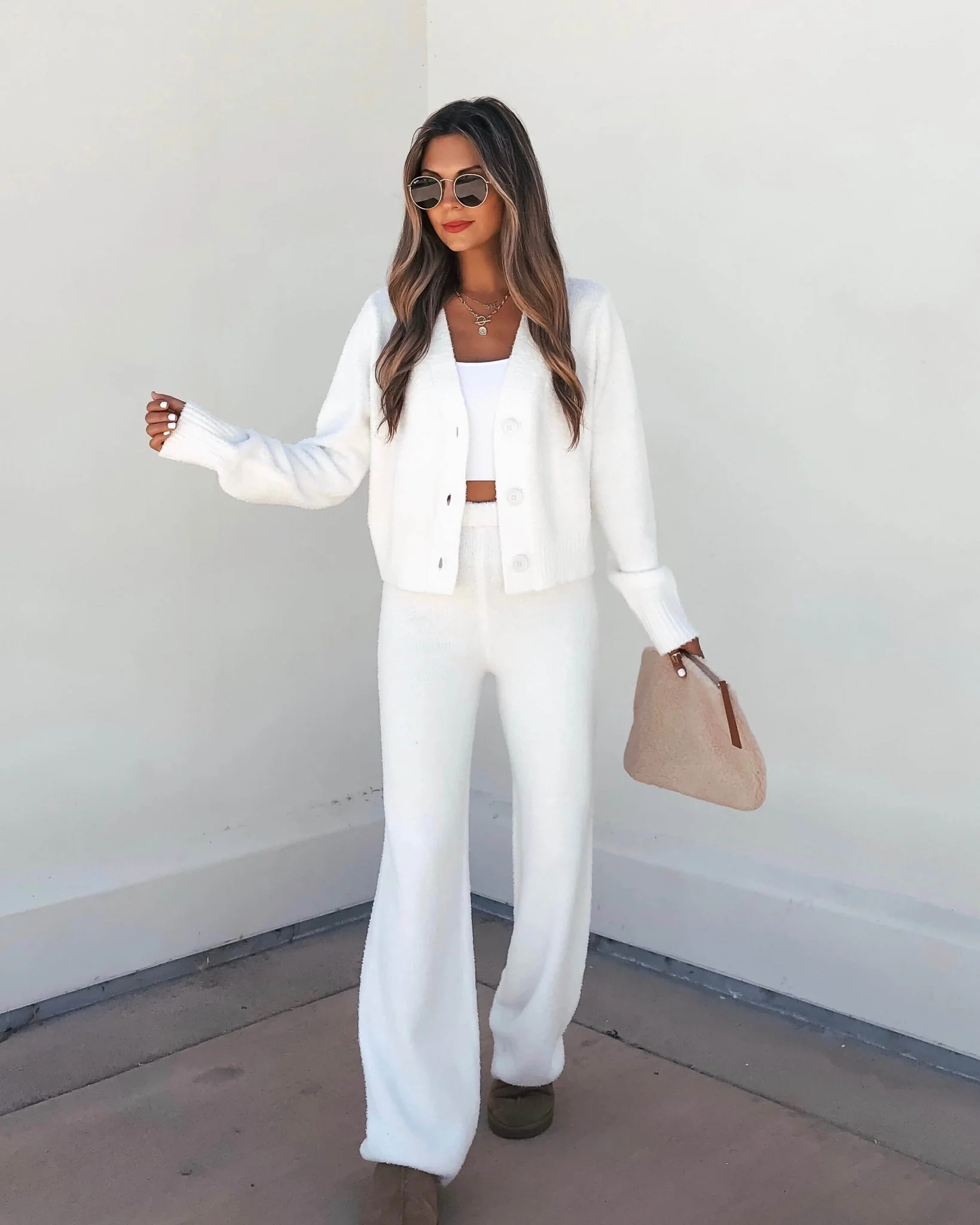 Ivory Sherpa Lounge Set | Magnolia Boutique