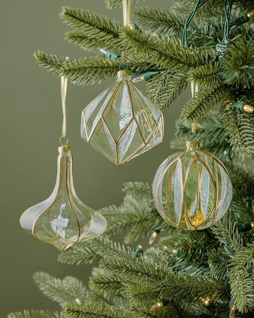 Vintage Glass and Gold Ornaments Set of 6 | Magnolia