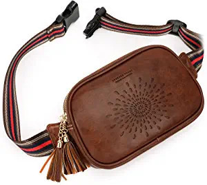 APHISON Fanny Pack for Women Men, Coffee Crossbody Everywhere Belt Bag with Adjustable Straps, Bu... | Amazon (US)