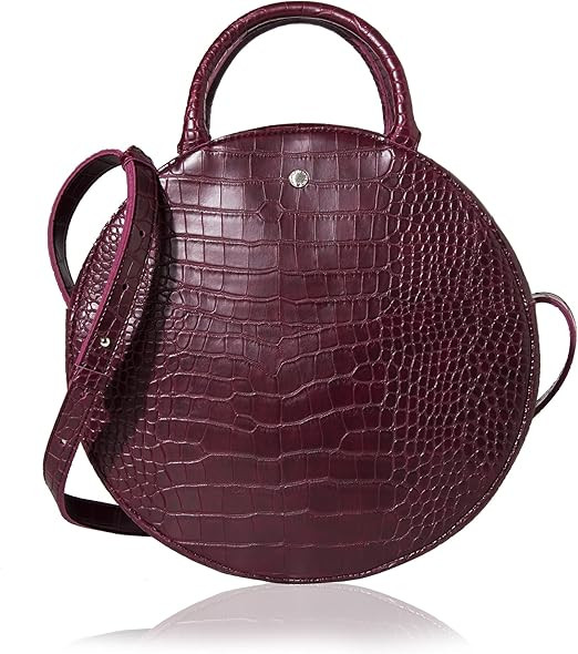 Canteen Purse Circle Crossbody Bag for Women Big Round Handbag Satchel by The Lovely Tote Co. | Amazon (US)