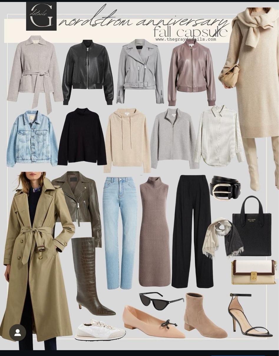 Fall capsule all on sale at Nordstrom 

Nordstrom anniversary sale 
Nsale
Fall boots
Trench coat
Leather jacket
Jeans
Sweater dress


#LTKSaleAlert #LTKOver40 #LTKxNSale