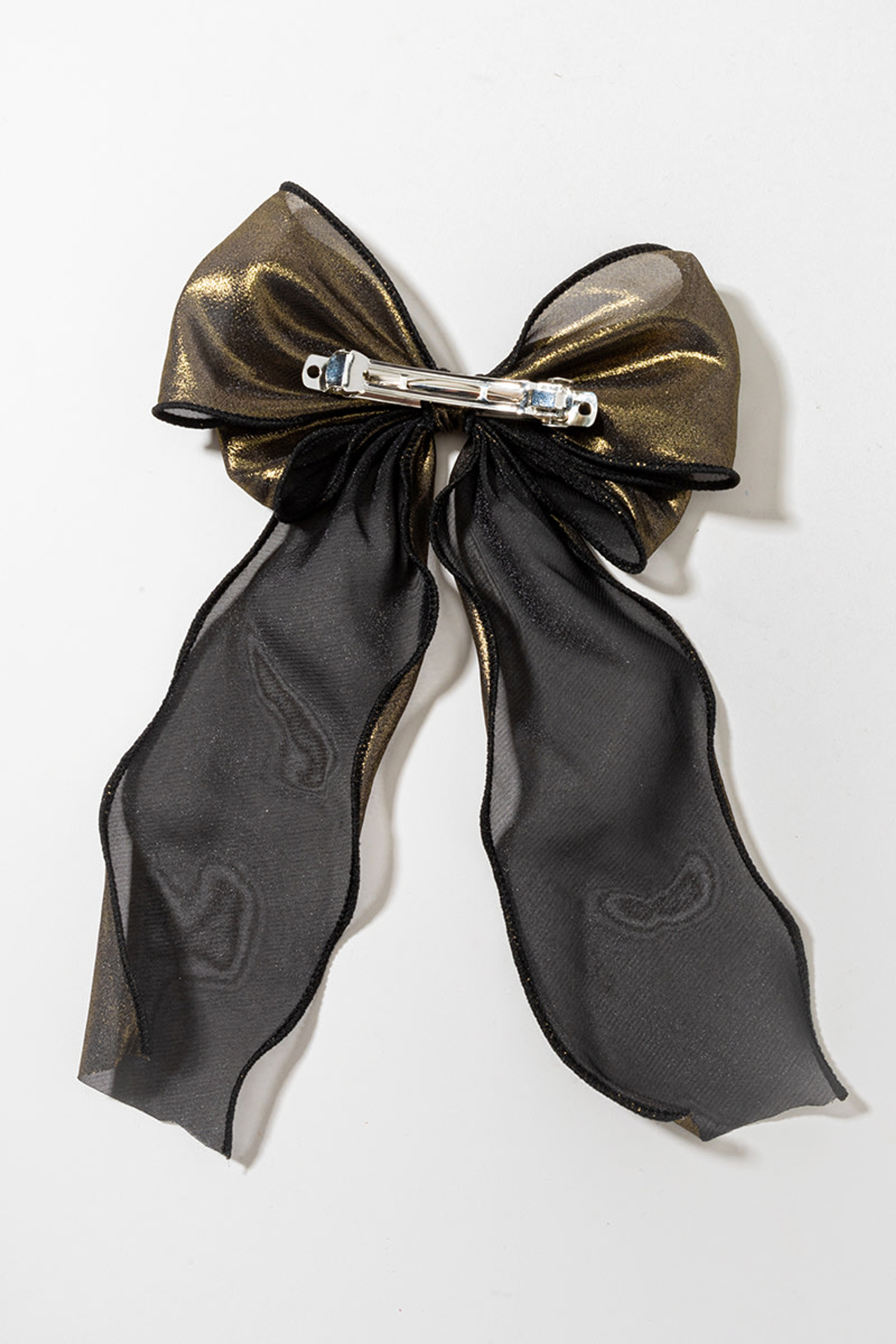 Alana Metallic Sheen Bow Barrette | Francesca's