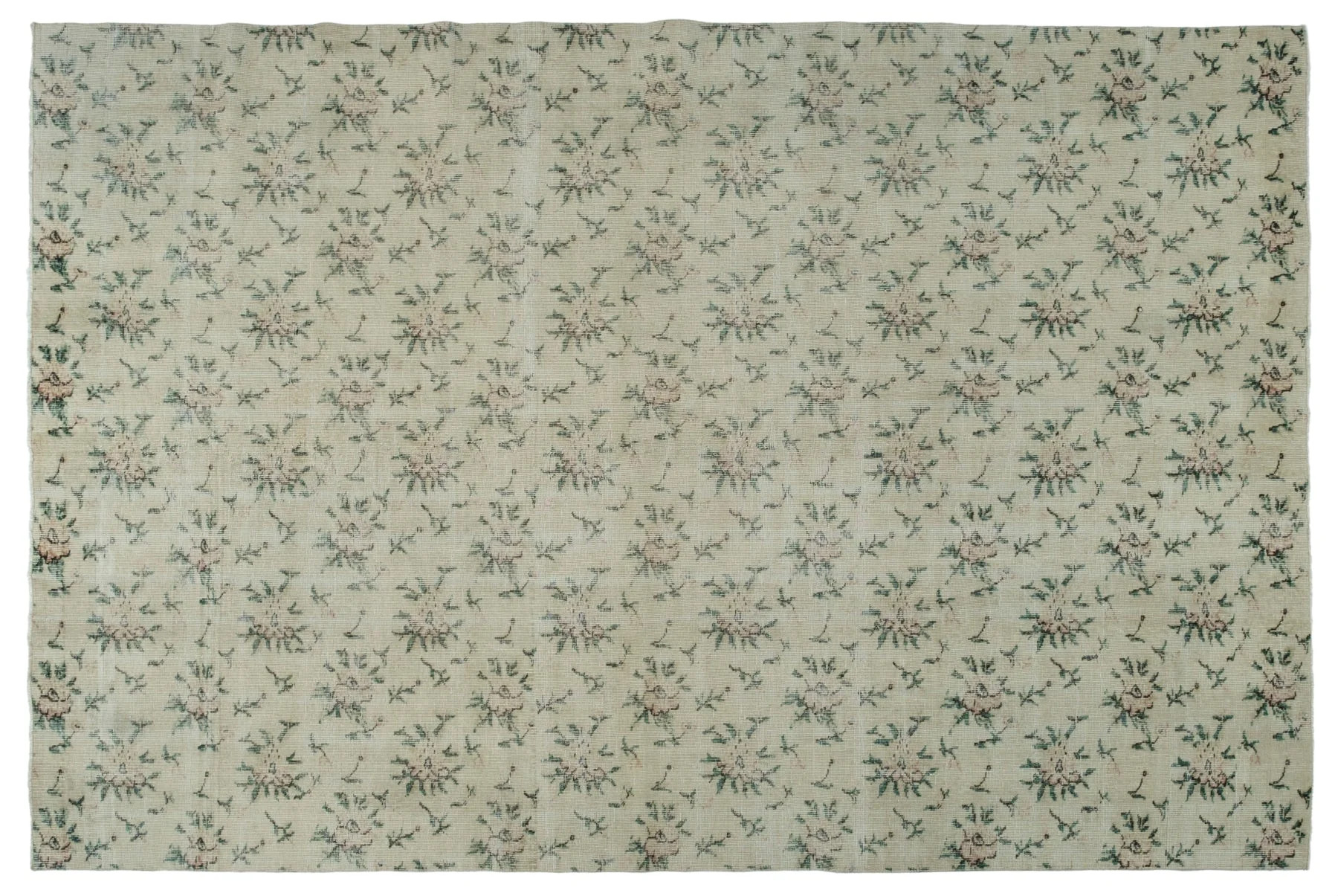 7' X 10' Vintage Distressed Rug, Beige - Menalya | Revival Rugs Inc