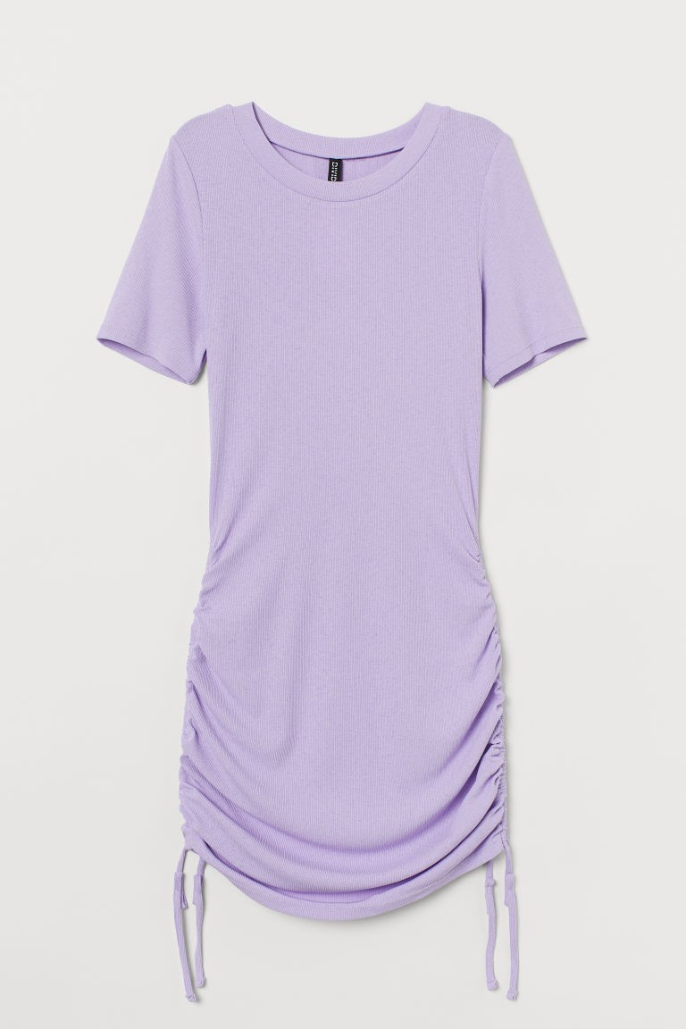 H & M - Ribbed Jersey Dress - Purple | H&M (US + CA)