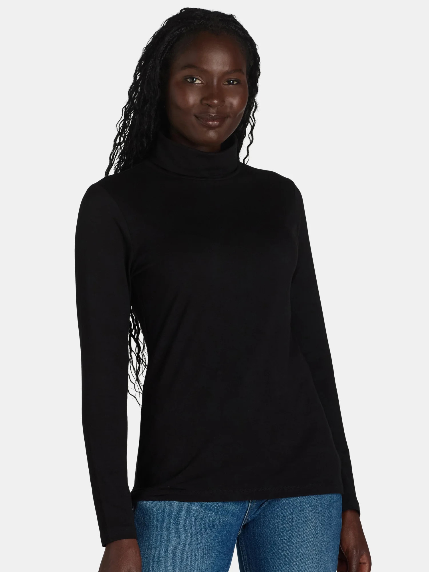Time and Tru Women's Turtleneck, Size S-XXXL | Walmart (US)