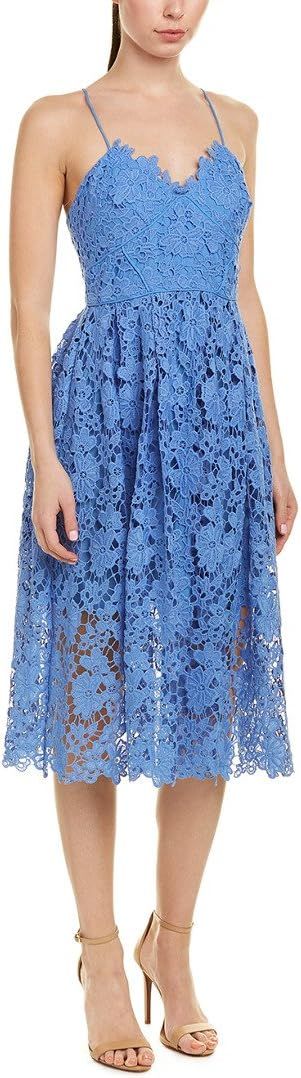 Donna Morgan Women's Chemical Lace Spaghetti Strap Midi Dress | Amazon (US)