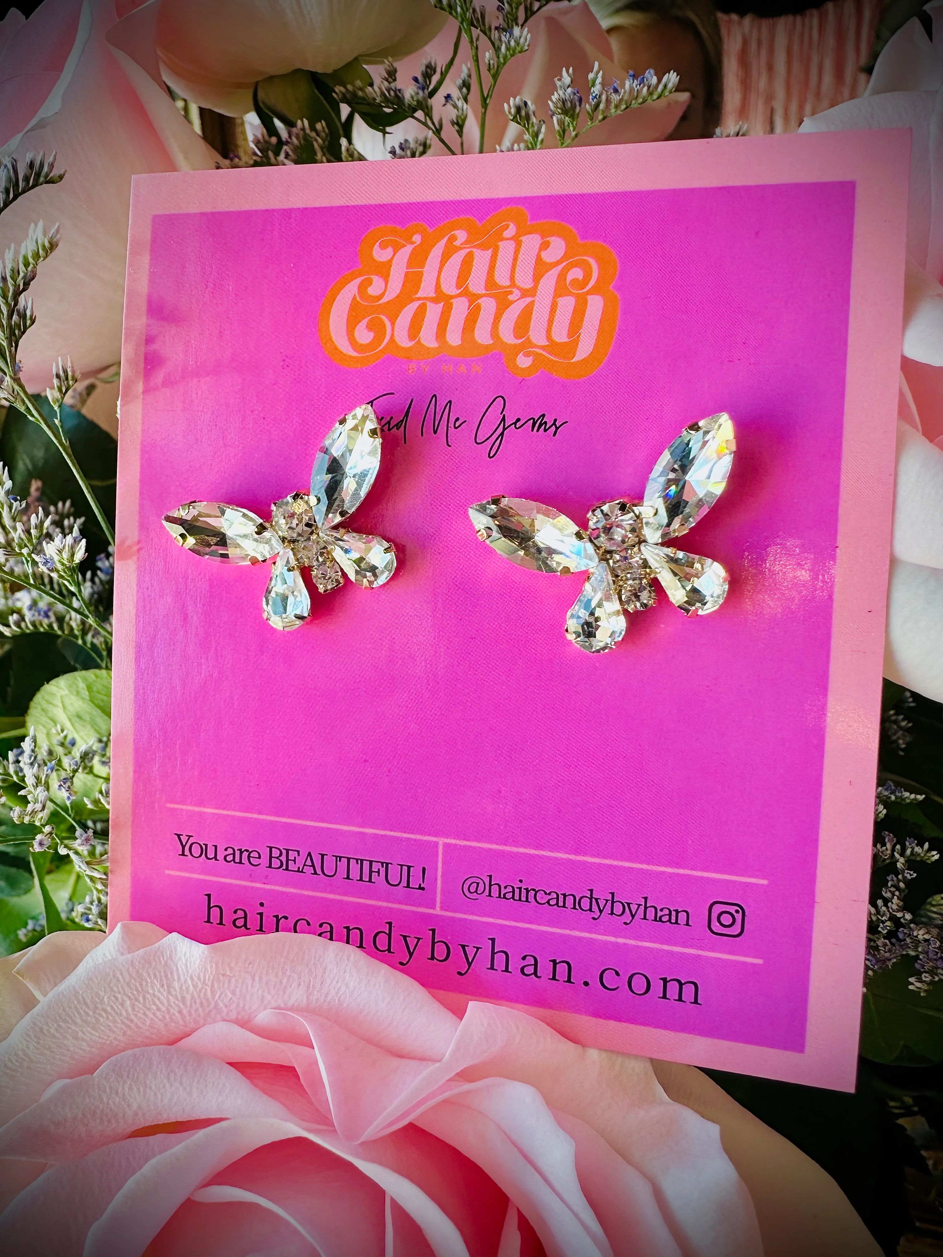 Crystal Butterfly Studs | Feed Me Gems