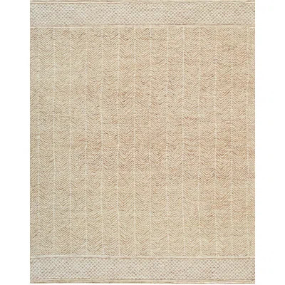 Hand-Tufted Wool Rust/Ivory Modern Contemporary Rug , Stylish & Durable Area Rug for Living Room, Bedroom, Office, & Home Décor | Wayfair North America