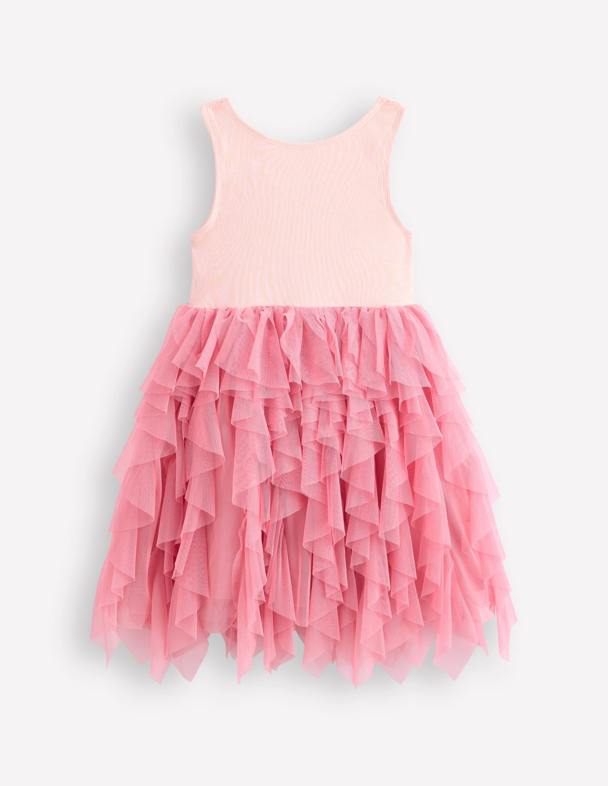Jersey Tulle Mix Dress-Chalk Pink | Boden (US)