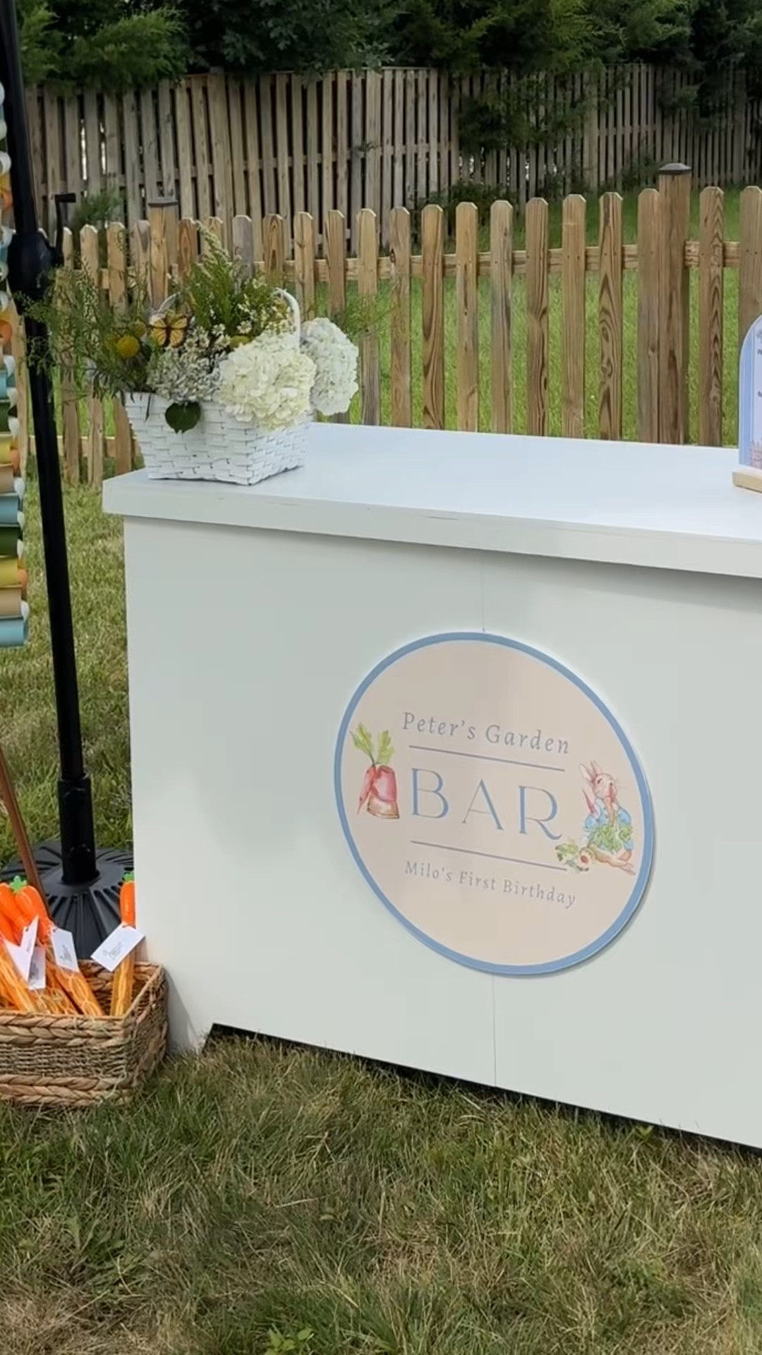 Got a handmade wooden bar cart for my baby's first birthday and future events at home and personalized it with a rounded bar sign! I absolutely loved the final look and can't wait to use it again! 🤍☺️

White paint is Pure White by Benjamin Moore. 
Circular Sign size is approx. 20 inches!