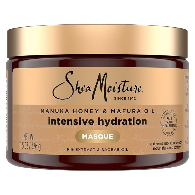 SheaMoisture Intensive Hydration Hair Masque Manuka Honey & Mafura Oil For Dry, Damaged Hair Deep... | Amazon (US)