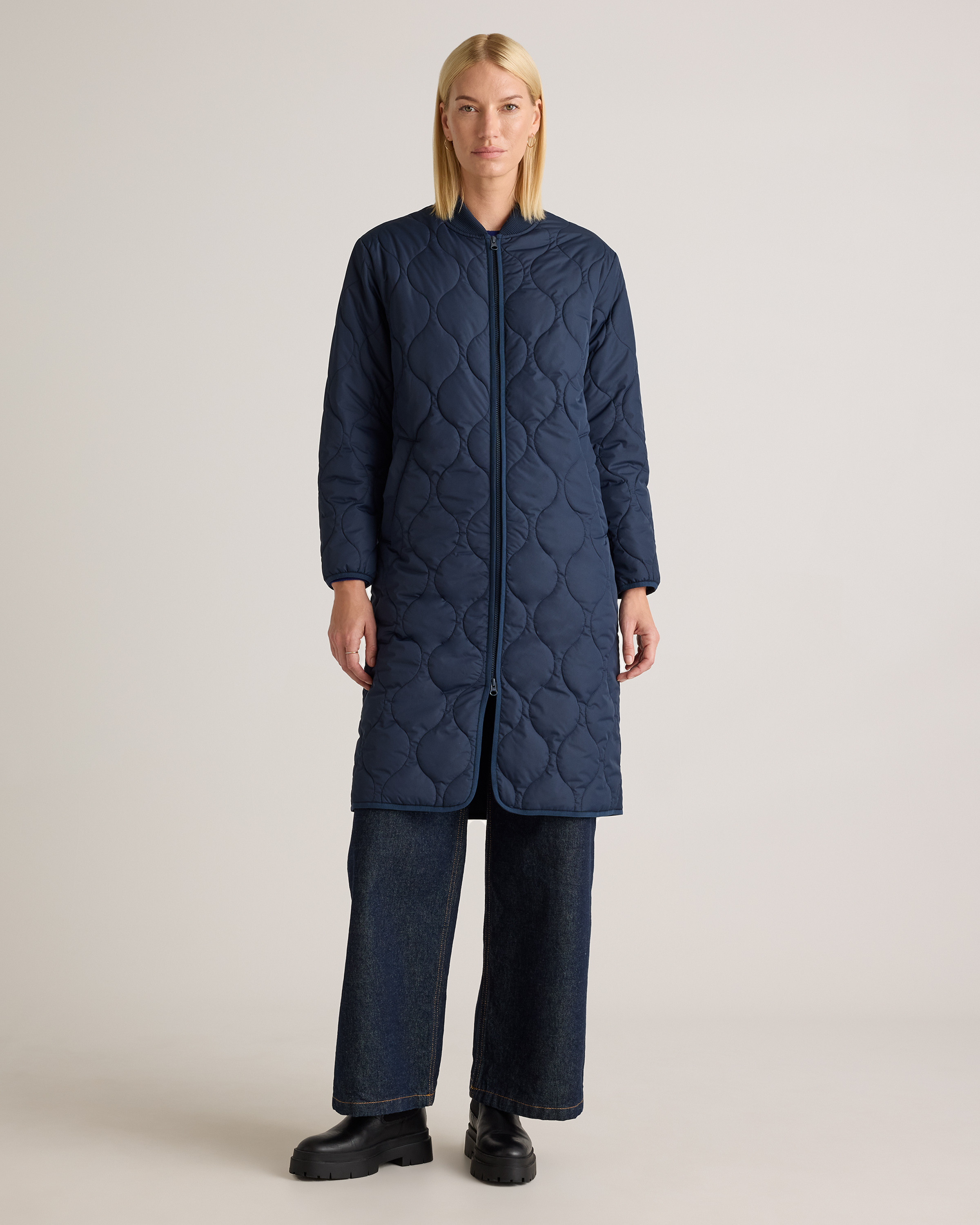 Featherless Quilted Puffer Long Coat | Quince