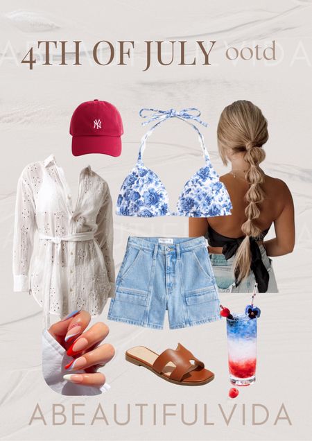 4th of July ootd

bikini // denim shorts // dad shorts // ny baseball hat // sandals // beach hairstyles// bubble braids // cover ups // swimsuit // Fourth of July // Independence Day // nail inspo 

#LTKParties #LTKFamily #LTKSwim