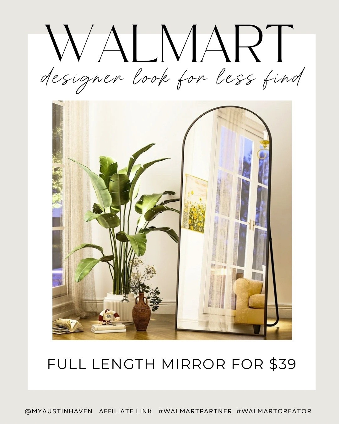 Gorgeous Arch Mirror on Sale for $39 👏🏼✨

Walmart finds, walmart home, flash sale deal, arch mirror

#walmartpartner 