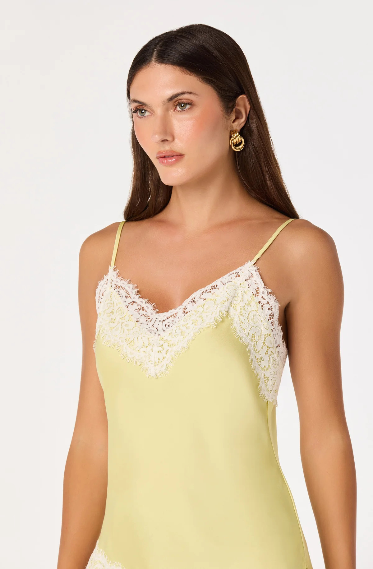 Analise Lace Trim Asymmetric Tank - Black / XS | ASTR The Label (US)