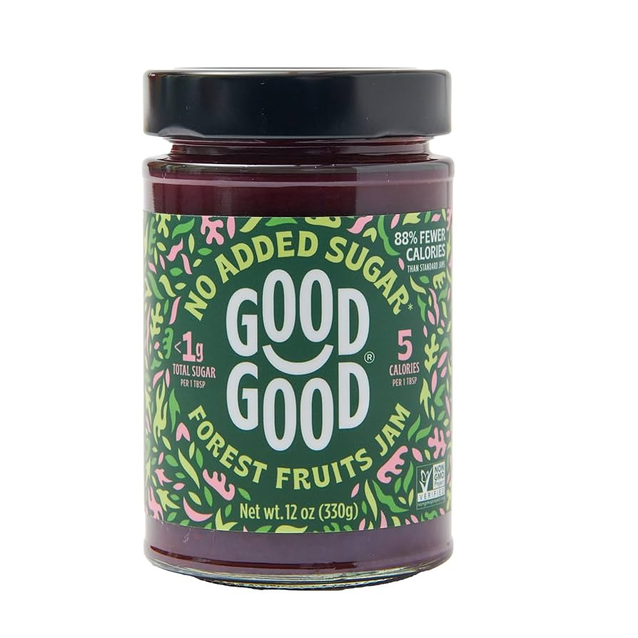 GOOD GOOD No Added Sugar Forest Fruit Jam - Keto Friendly Jelly - Low Carb, Low-Calorie and Vegan... | Amazon (US)