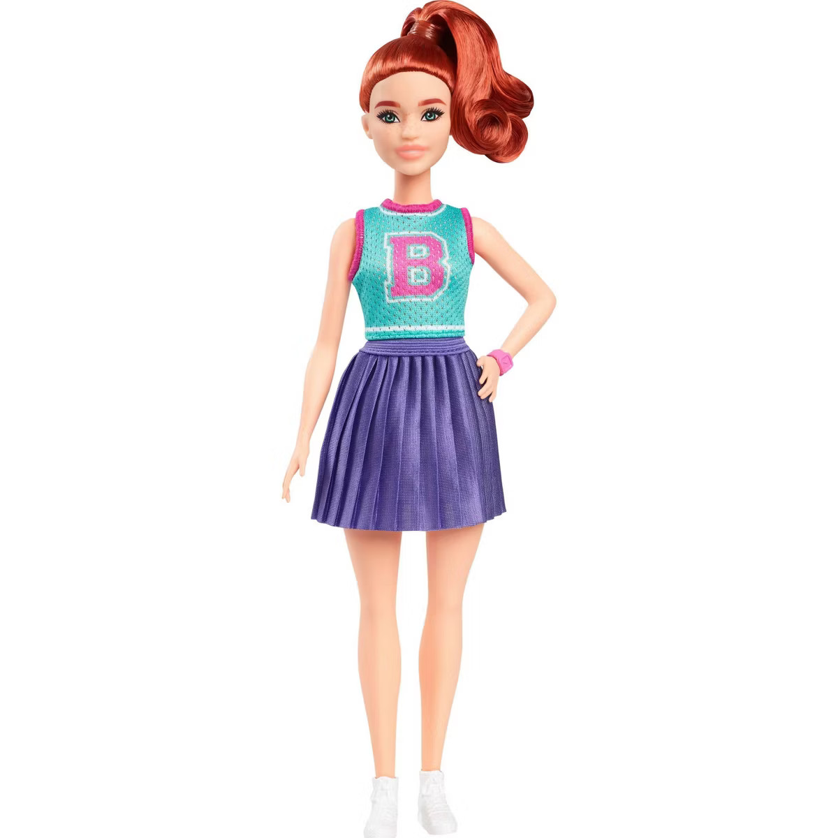 Barbie Fashionistas 11.7" Doll #232 in Jersey Top and Pleated Purple Skirt, Red Hair | Target