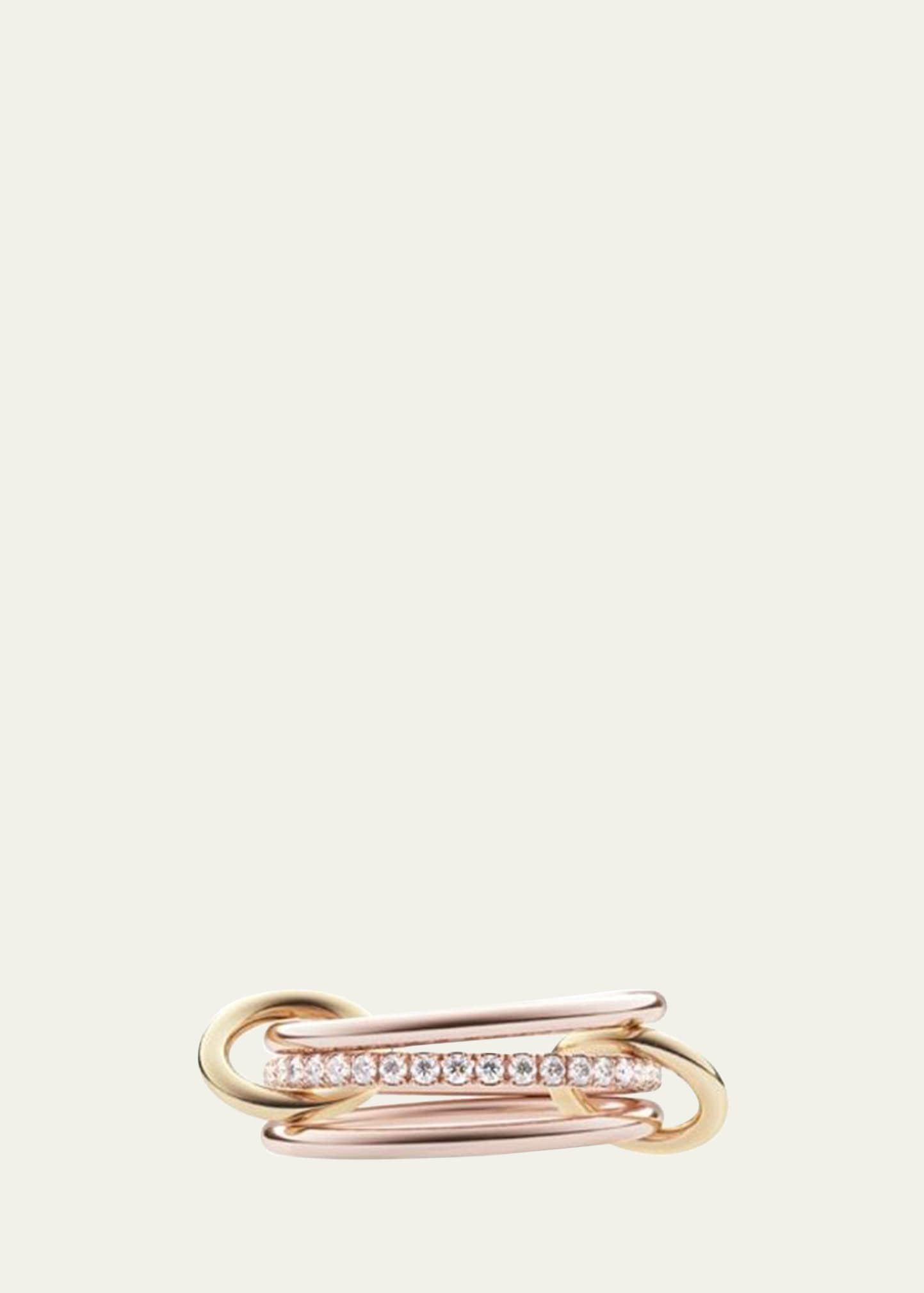 Spinelli Kilcollin Sonny 3-Link Ring with Micro-Pave Diamonds | Bergdorf Goodman