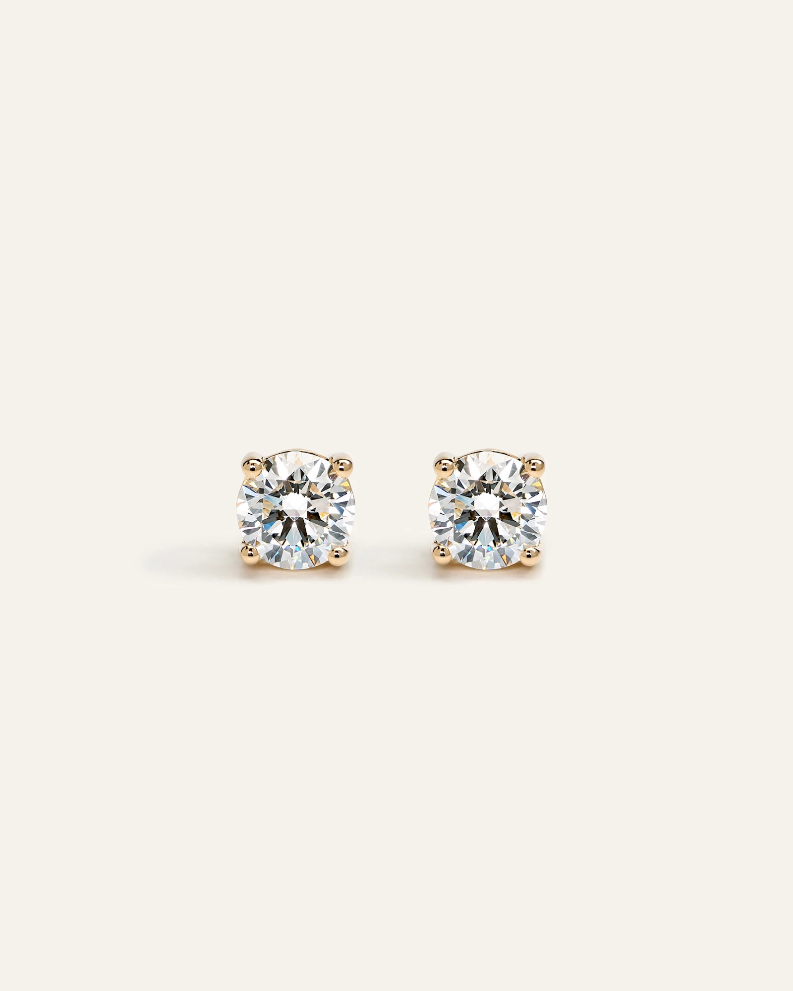 Quince | Women's 14K Gold Lab Grown Diamond Solitaire Studs in White Gold | Quince