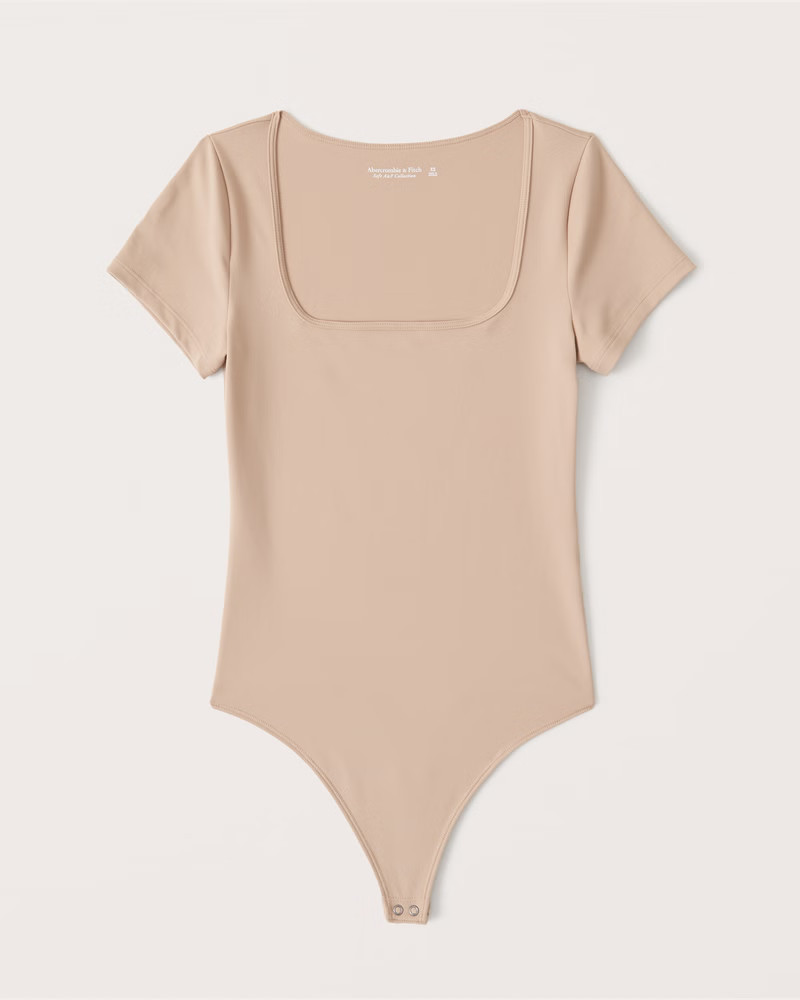 Women's Short-Sleeve Seamless Squareneck Bodysuit | Women's Tops | Abercrombie.com | Abercrombie & Fitch (US)