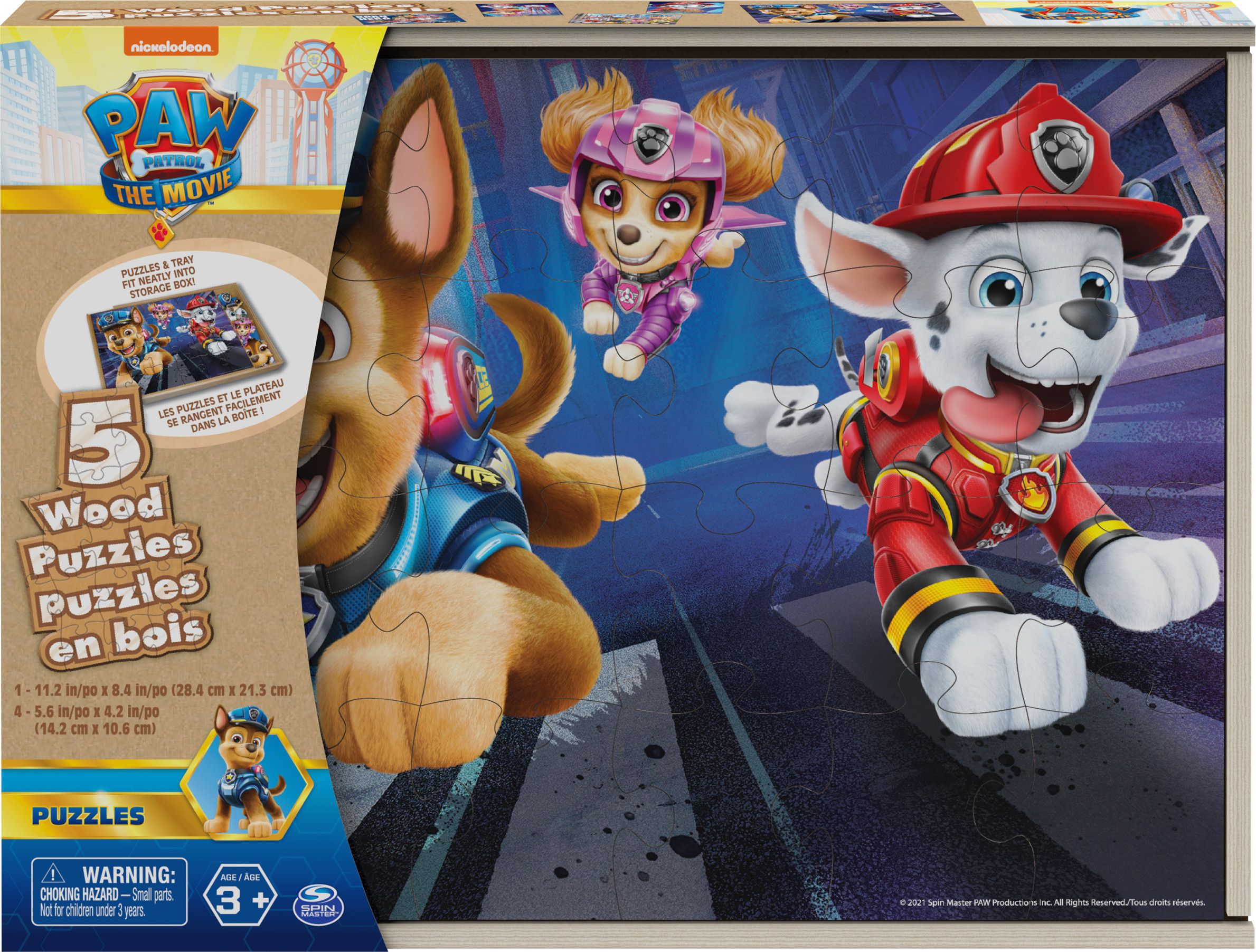 PAW Patrol: The Movie 5-Pack of Wood Jigsaw Puzzles for Kids 3 and up - Walmart.com | Walmart (US)