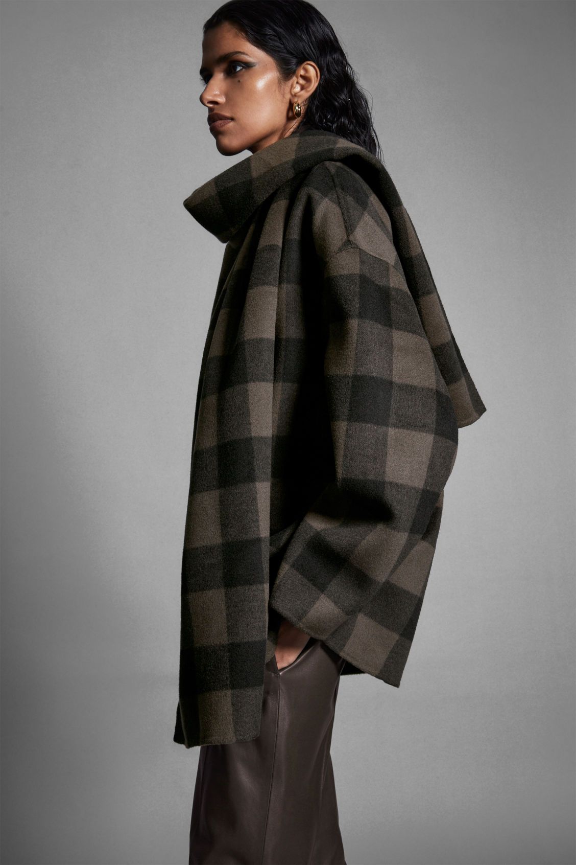 THE CHECKED WOOL SCARF JACKET | COS (US)