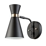 Belmont 1-Light Wall Sconce, Satin Black, Gold Accents,65855 | Amazon (US)