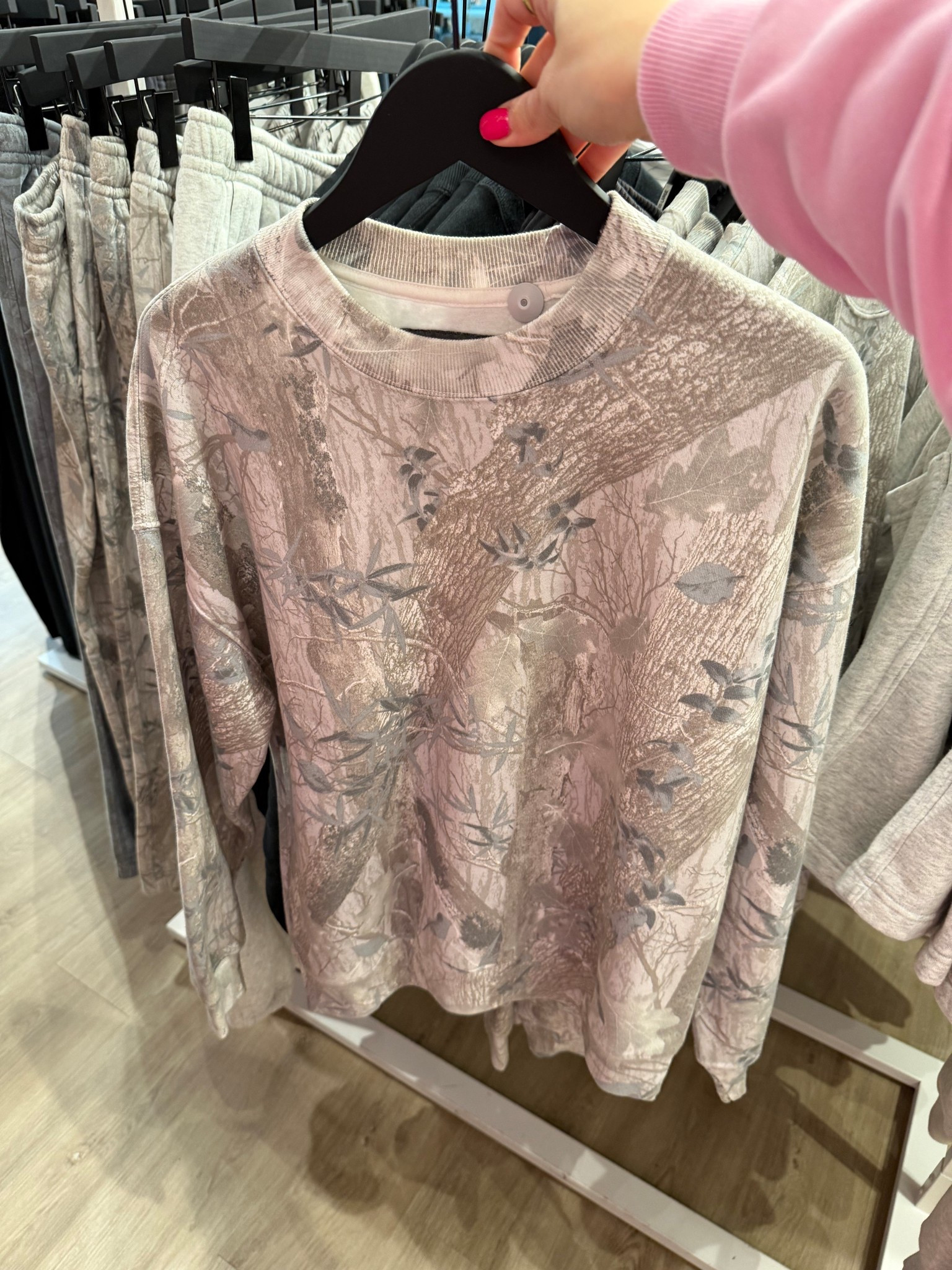 Camo crew sweater on sale!