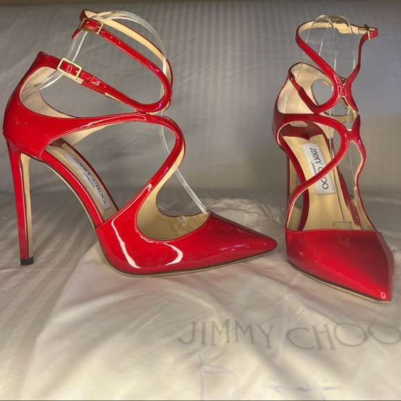 Red Jimmy Choo - Lancer Stiletto Patent Leather Pumps. | Poshmark