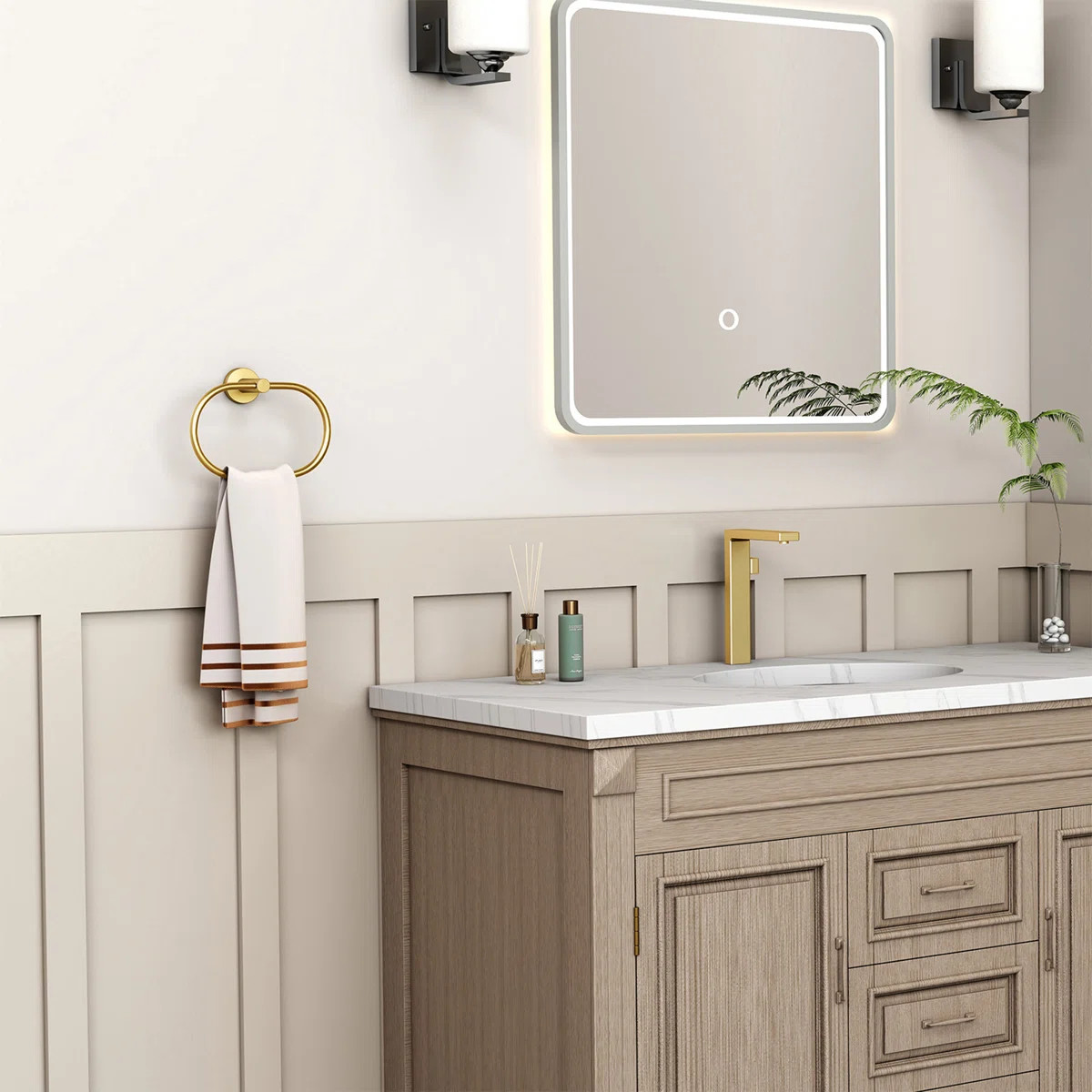 Bathroom Towel Ring Wall Mounted AF104 | Wayfair North America