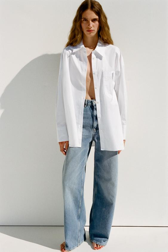 OVERSIZE SHIRT WITH POCKET | Zara UK