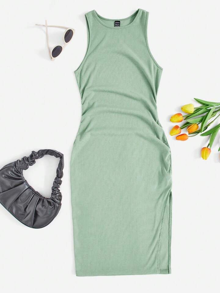 SHEIN EZwear Women's Sleeveless Bodycon Vest Dress | SHEIN
