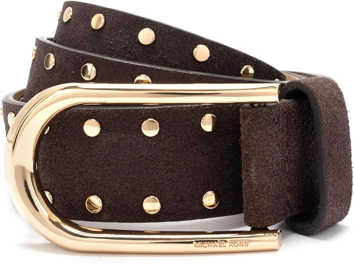 Michael Kors womens 1.25 Inch Studded Belt, Stylish & Versatile Accessory for Everyday Wear | Amazon (US)