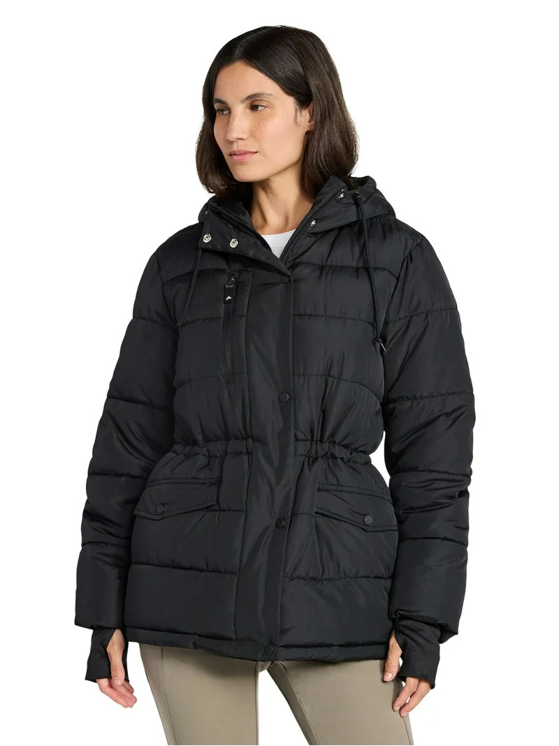 Ozark Trail Women's and Women's Plus Mid Length Puffer Coat, Sizes XS-2X | Walmart (US)