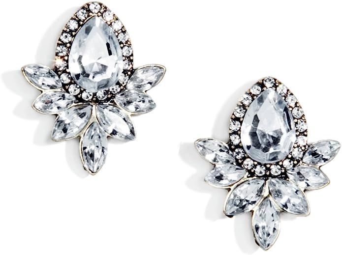 Statement Earrings in Neutral Colour Rhinestone Stud Earrings | Amazon (US)