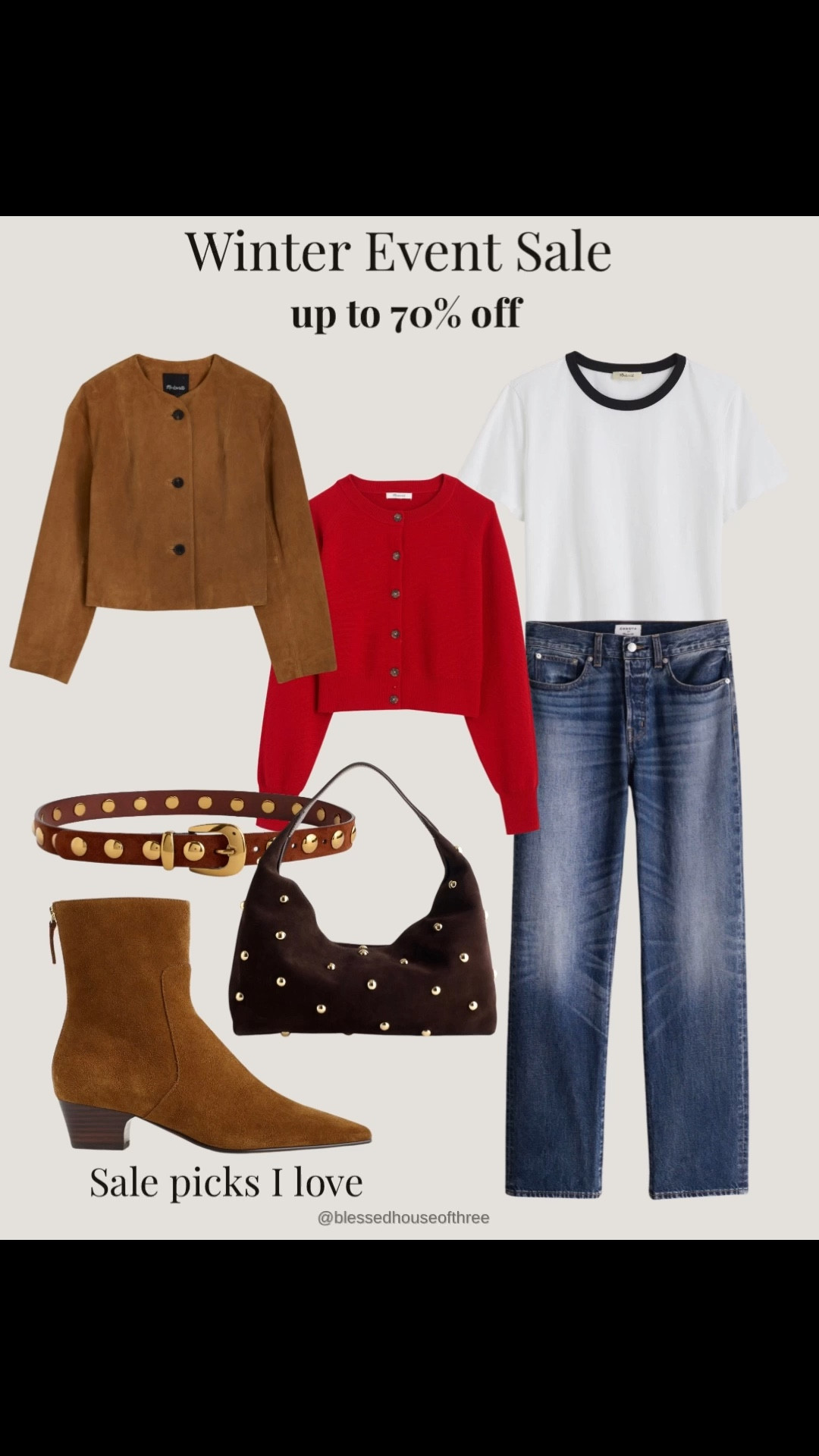 Winter Event Sale is SO good right now 🙌 Up to 70% off classic, wearable pieces you’ll reach for all season — jackets, cozy knits, everyday denim, boots, and accessories that elevate any outfit. These are timeless staples worth grabbing while they’re deeply discounted because sizes will go fast. Everything linked and on sale for a limited time.

winter event sale outfit, winter wardrobe staples, classic winter outfits, women’s winter fashion sale, neutral winter outfits, timeless wardrobe basics, winter jackets on sale, cozy sweaters sale, denim outfit ideas winter, ankle boots winter outfits, everyday casual winter style, affordable winter fashion finds, elevated basics for winter, mix and match winter outfits, winter capsule wardrobe essentials, sale outfit inspiration, cold weather style staples, classic fashion finds on sale

#LTKSeasonal #LTKFindsUnder100 #LTKSaleAlert