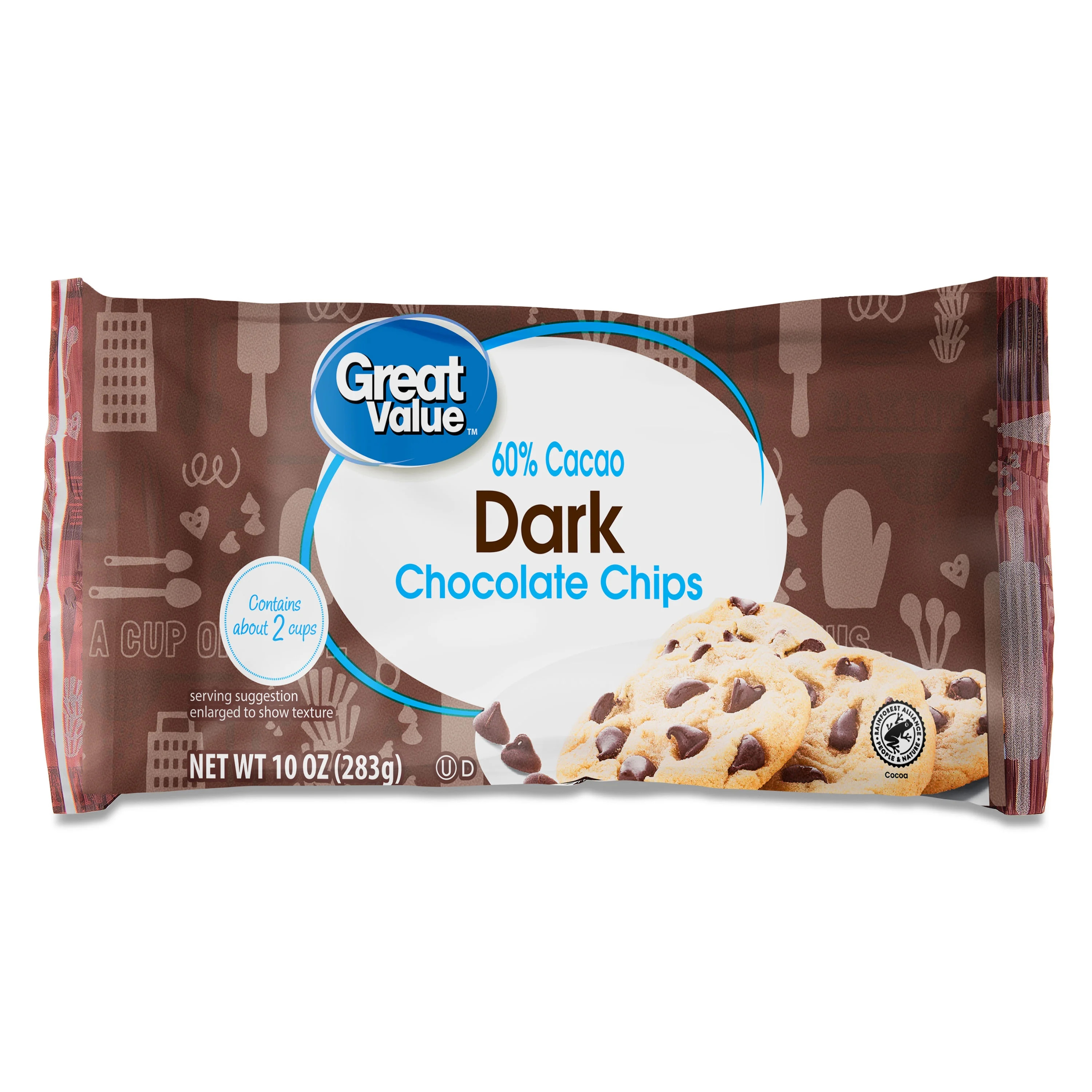 Great Value Dark Chocolate Baking Chips, 10 oz Bag - Walmart.com | Walmart (US)