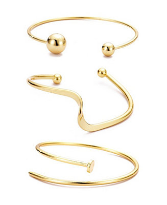 Gold Cuff Bracelet Set | Macy's