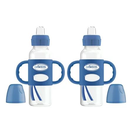 Dr. Brown's Narrow Sippy Bottle with Handles - 2PK Blue | Walmart (US)