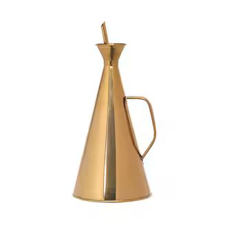 STORIED home Gold Stainless Steel Oil Cruet - Classy 1-oz Size for Serving Oils and Vinegars Lowe... | Lowe's