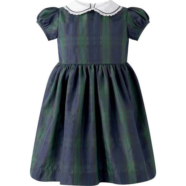 Blackwatch Plaid Dress, Navy | Maisonette