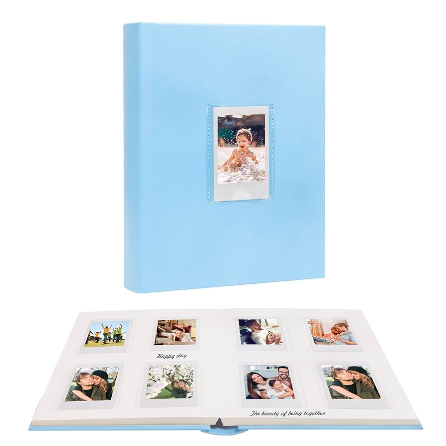 128 Pocket Photo Album with Writing Space and Front Window, 3 Inch Picture Book for Polaroid Comp... | Amazon (US)