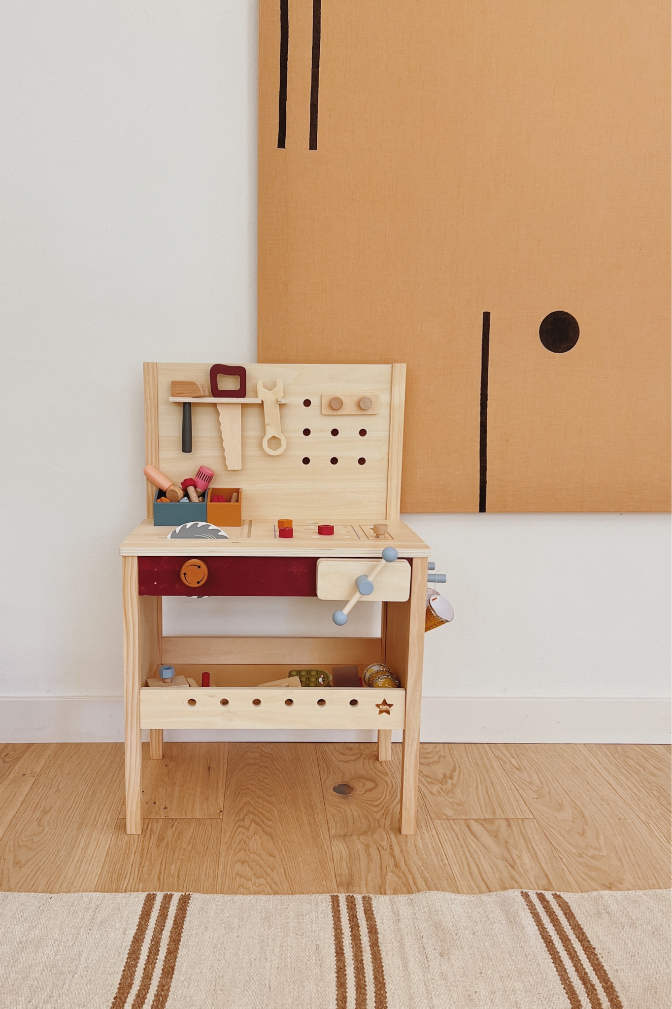 Hayes just got this workbench and it is so cool! Linked the exact one, but also some similar ones at different price points. This would be an awesome holiday gift for toddlers and kids. Imaginative play - wood toys - Montessori- kid - toddler - playroom - kids tool toys

#LTKGiftGuide #LTKkids #LTKbaby