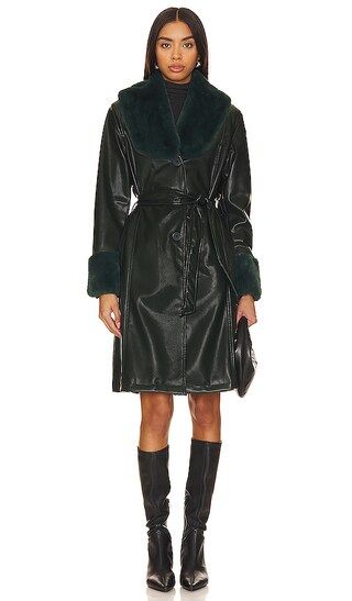 Faux Leather Coat in Goodnight Moon | Revolve Clothing (Global)